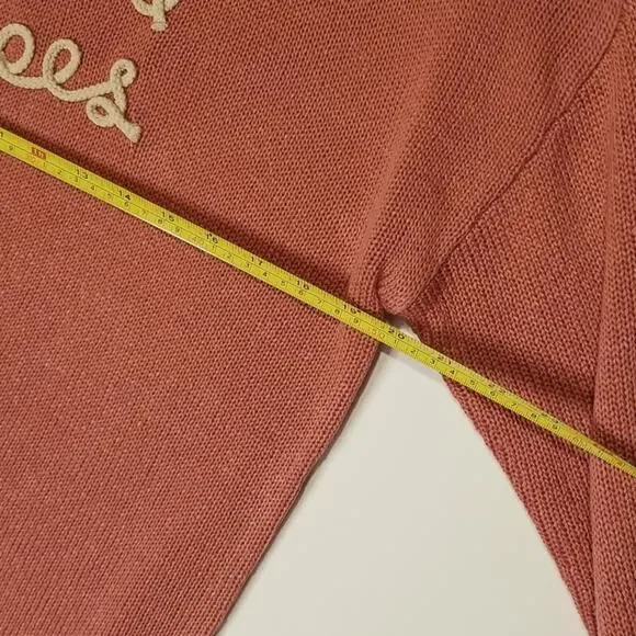 Marled Reunited Clothing Stars & Stripes Sweater Womens Large NWT Rope Lettering - Picture 5 of 9